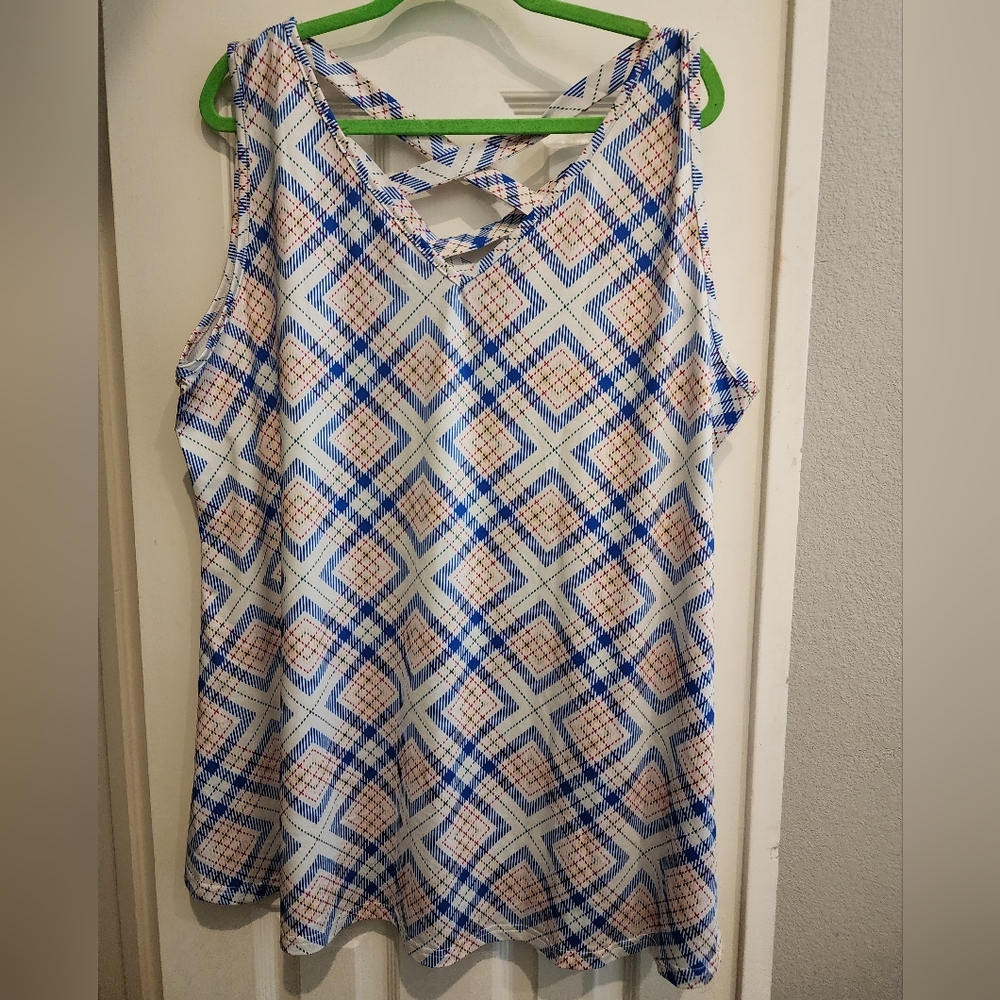 Rosegal Tank Top Crisscross back, 2X - 4X
